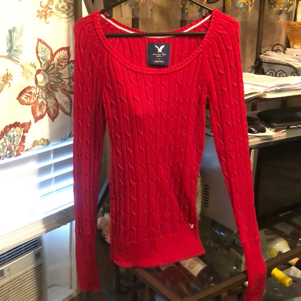 sweater red American eagle small